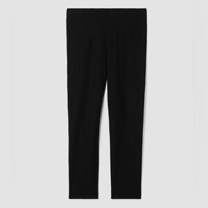 Eileen Fisher Washable Stretch Crepe High Waisted Pant - Black -Large
